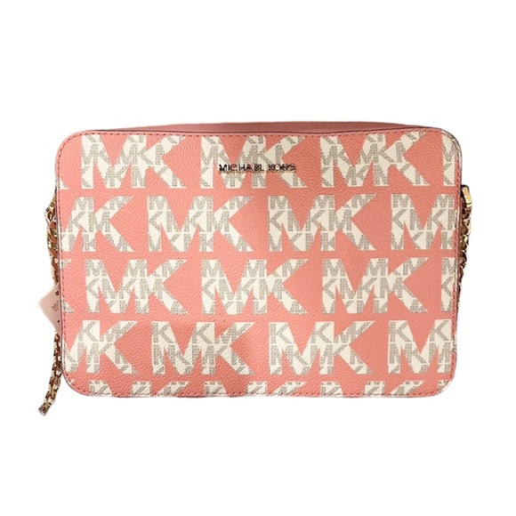 Michael Kors Jet Set Large EW Crossbody Primrose Multi signature NWT - Picture 5 of 7